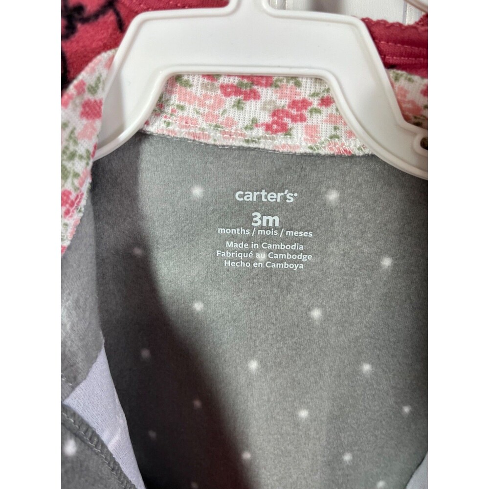 Carter's Set of two Sleeper Footie Pajamas 2-Way Zipper 3 Months New With Tags - Picture 8 of 8